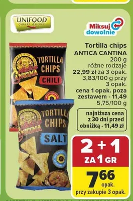 Tortilla chips Salt Antica Cantina promocja w Carrefour