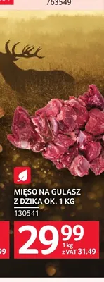 Mięso na gulasz z dzika ok. 1 kg Hubertus promocja w Selgros