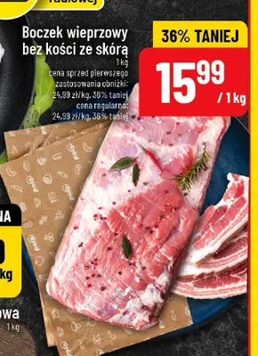 Boczek wieprzowy bez kości ze skórą promocja w POLOmarket