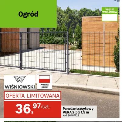 Panel ogrodzeniowy Wiśniowski Vera promocja w Leroy Merlin