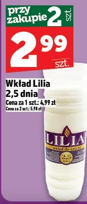 Wkład Lilia 2,5 dnia promocja w TOPAZ