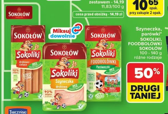 Parówki SOKOLIKI SOKOŁÓW promocja w Carrefour