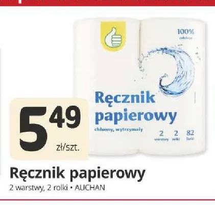 Ręcznik papierowy Auchan 2-pak promocja w Marketvita