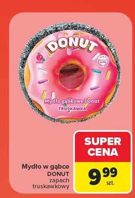 Mydło w gąbce Donut zapach truskawkowy promocja w Carrefour Market