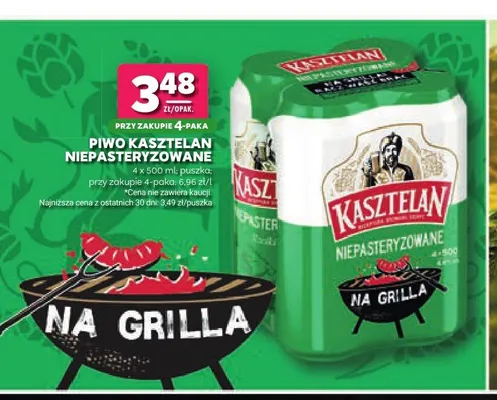 Piwo Kasztelan Niepasteryzowane promocja w Stokrotka