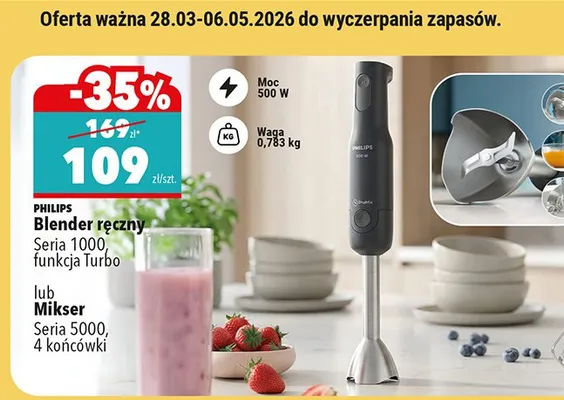 Blender ręczny Seria 1000, funkcja Turbo promocja w Biedronka