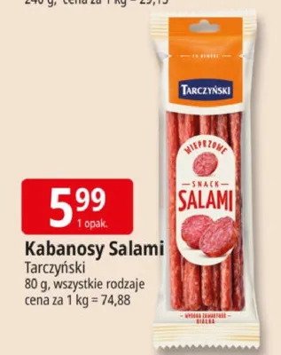 Kabanosy Salami promocja w Leclerc