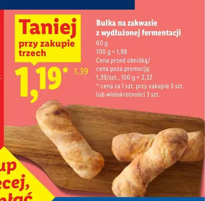 Bułka na zakwasie z wydłużonej fermentacji promocja w Lidl