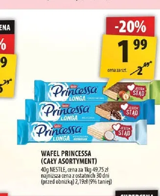 Wafel Princessa Longa Kokosowa promocja w Arhelan