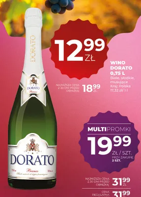 Wino musujące Dorato białe słodkie promocja w Duży Ben