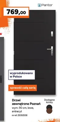 Drzwi zewnętrzne Pantor Poznań promocja w Bricoman