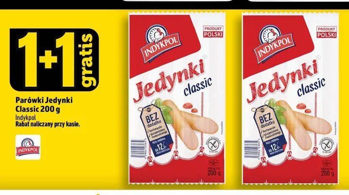 Parówki Jedynki Classic Indykpol promocja w TOPAZ