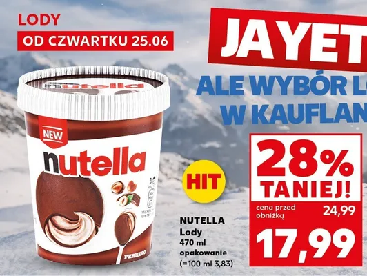 Lody Nutella promocja w Kaufland