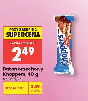 Baton orzechowy Knoppers promocja w Biedronka