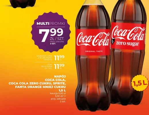 Napój Coca-Cola Zero Cukru promocja w Duży Ben