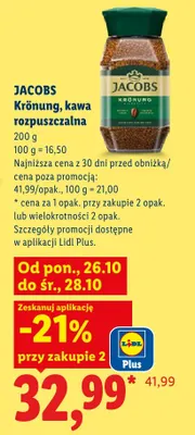Kawa rozpuszczalna Jacobs Krönung promocja w Lidl