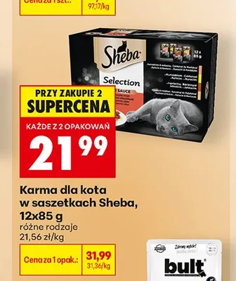 Karma dla kota w saszetkach Sheba 12-pak promocja w Biedronka
