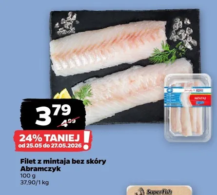 Filet z mintaja bez skóry Abramczyk promocja w Netto