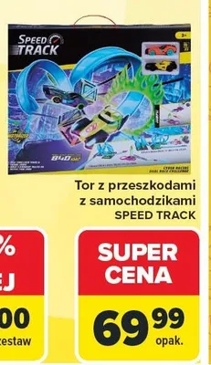Tor z przeszkodami z samochodzikami Speed Track promocja w Carrefour