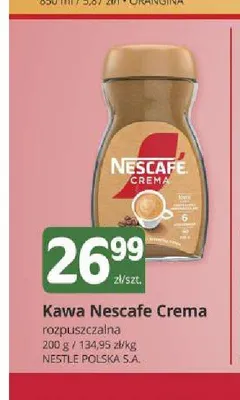 Kawa Nescafe Crema rozpuszczalna promocja w Marketvita