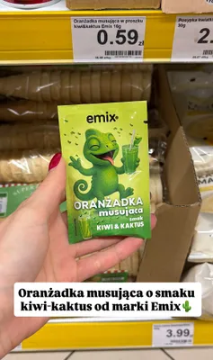 Oranżadka musująca w proszku kiwi & kaktus promocja w Dino