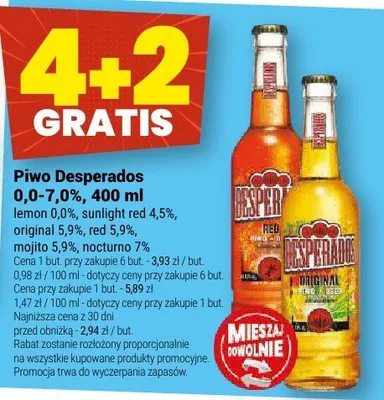 Piwo Desperados mojito 5,9% promocja w Twój Market