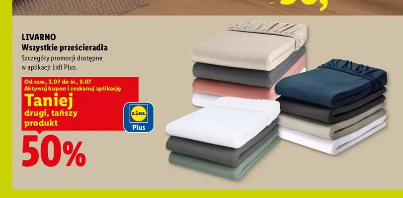 Prześcieradła LIVARNO promocja w Lidl