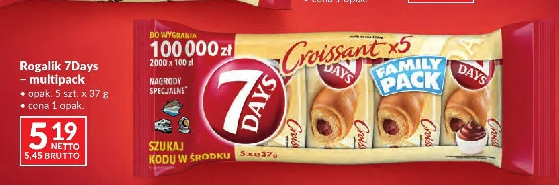 Rogalik 7Days Family Pack 5-pak 37 g promocja w Makro