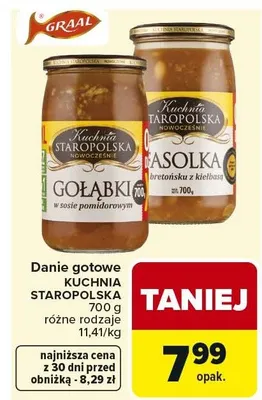 Danie gotowe kuchnia staropolska Graal promocja w Carrefour