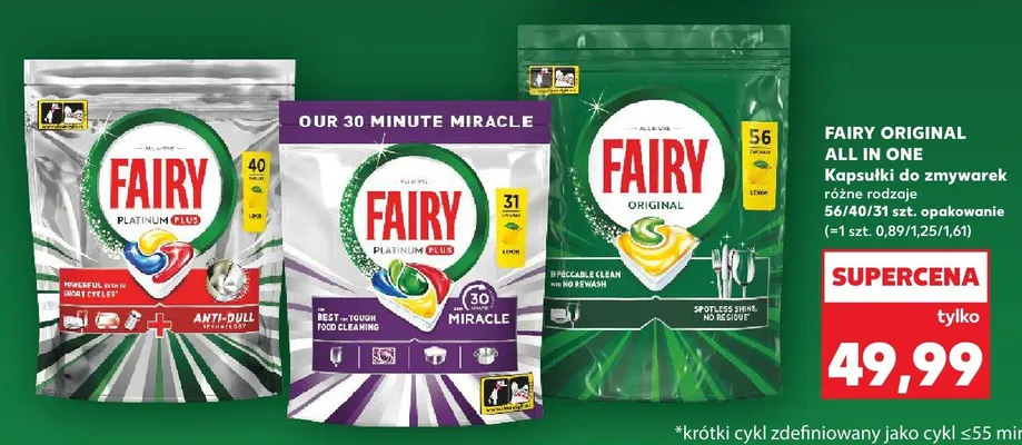 Kapsułki do zmywarki Fairy Platinum Plus promocja w Kaufland