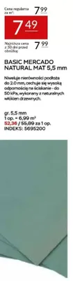 Podkład pod panele BASIC MERCADO NATURAL MAT 5,5mm promocja w Abra Meble