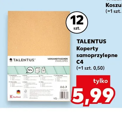 Koperty samoprzylepne C4 TALENTUS promocja w Kaufland