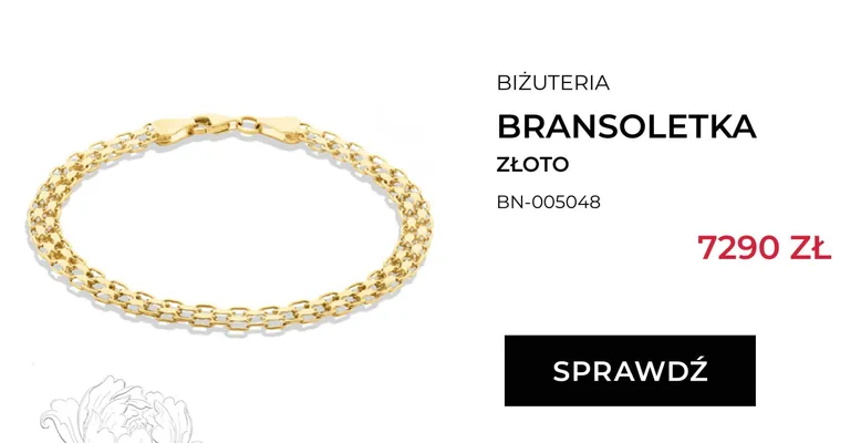 Bransoletka złota Briju BN-005048 promocja w Briju