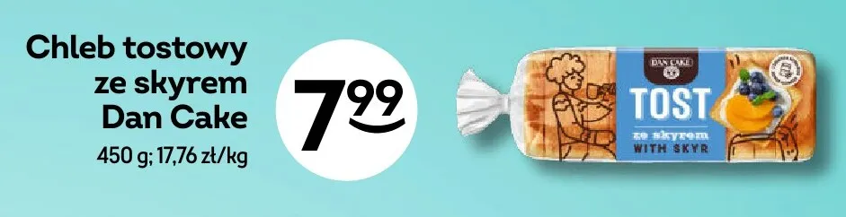 Chleb tostowy ze skyrem Dan Cake promocja w Żabka
