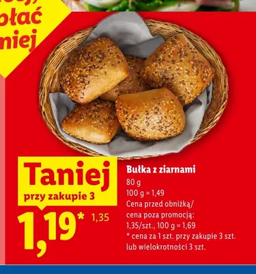 Bułka z ziarnami promocja w Lidl