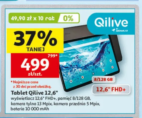 Tablet Qilive 12,6" promocja w Auchan