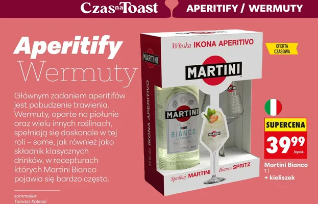 Wermut Bianco + kieliszek promocja w Biedronka