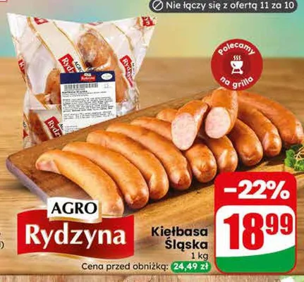 Kiełbasa Śląska Agro Rydzyna promocja w Dino
