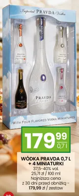 Wódka Pravda 0,7 l + 4 miniaturki promocja w Twój Market