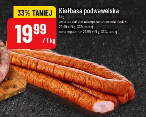 Kiełbasa podwawelska promocja w POLOmarket