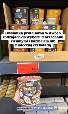 Owsianka proteinowa z mleczną czekoladą promocja w Aldi