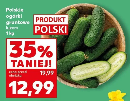 Ogórki gruntowe luzem promocja w Kaufland