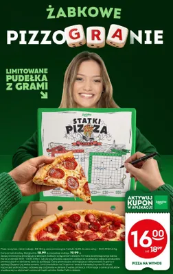 Pizza na wynos różne rodzaje promocja w Żabka