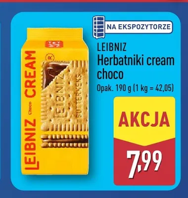 Herbatniki cream choco Leibniz promocja w Aldi