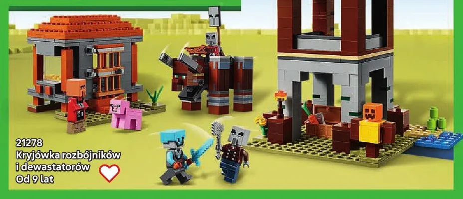 Klocki LEGO Minecraft 21278 Kryjówka rozbójników i dewastatorów promocja w LEGO