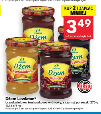 Dżem Lewiatan truskawkowy promocja w LEWIATAN