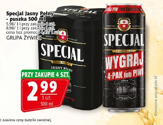 Piwo Specjal Jasny Pełny promocja w Prim Market