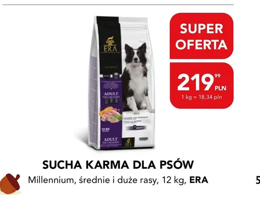 Sucha karma dla psów Millennium średnie i duże rasy Era promocja w Aquael zoo