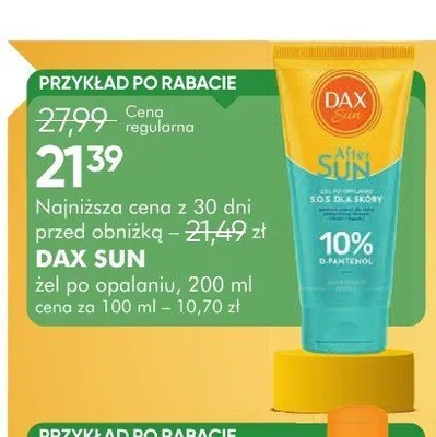 Żel po opalaniu Dax Sun promocja w Super-Pharm