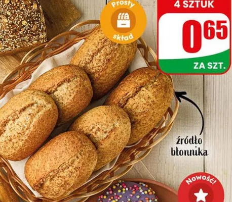 Bułka paluch pszenny graham promocja w Dino